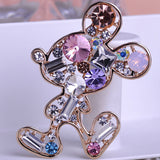Wedding Jewelery Kawaii Micky Mouse Cartoon Brooches Crystal Scarf Clips Hijab Pins Up Broches  Brand Designer Large Broaches