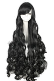 Free Shipping 100cm Synthetic Hair Long Curly White Blonde Pink Red Blue Brown Cosplay Wig Perruque