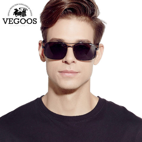 VEGOOS Brand Designer Polarized Sunglasses Men sun glasses whole retro aviation stainless frame oculos de sol masculino #3073