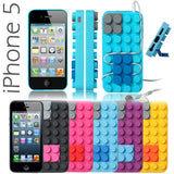 3D building Blocks brick Style Soft Silicone Mobile Phone Protective Cover Case for Apple iphone 5 5s SE 5SE 5/5s