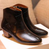 2016 Spring/Autumn Ankle Boots For Women Medium Heel 100% Genuine Nubuck Leather Women's Ankle Boot Fashion Short Martin Shoes