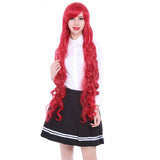 Free Shipping 100cm Synthetic Hair Long Curly White Blonde Pink Red Blue Brown Cosplay Wig Perruque