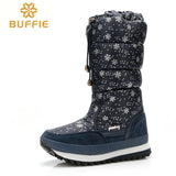 2016 new winter high women boots plush warm lady shoe plus size 35 to 41 easy wear zipper up girl white colour flower snow boots