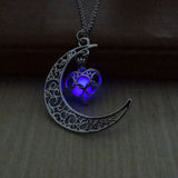 Fashion Luminous Glow In the Dark Necklace Sailor Moon Pendant Necklace For Women Heart Necklace N2378