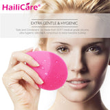 Hailicare Electric Face Cleanser Vibrate Waterproof Silicone Cleansing Brush Massager Facial Vibration Skin Care Spa Massage