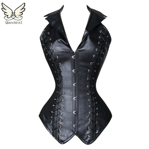 waist trainer corsets  Leather steampunk corselet gothic clothing waist trainer lingerie slimming party corsets and bustiers
