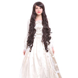 Free Shipping 100cm Synthetic Hair Long Curly White Blonde Pink Red Blue Brown Cosplay Wig Perruque