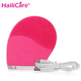 Hailicare Electric Face Cleanser Vibrate Waterproof Silicone Cleansing Brush Massager Facial Vibration Skin Care Spa Massage