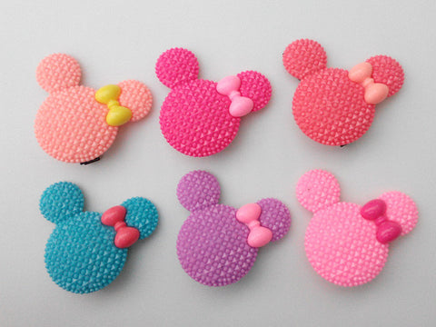 6pcs LOT  MINNIE MOUSE HAIR CLIPS - CARTOON NOVELTY GIRLS MICKEY PRETTY CUTE HAIR PINS