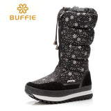 2016 new winter high women boots plush warm lady shoe plus size 35 to 41 easy wear zipper up girl white colour flower snow boots