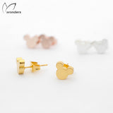 Trendy Bridal Stainless Steel Jewelry Sets Cute Cartoon Micky Charms Statement Necklace Minnie Mouse Earring For Women