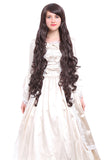 Free Shipping 100cm Synthetic Hair Long Curly White Blonde Pink Red Blue Brown Cosplay Wig Perruque