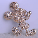 Wedding Jewelery Kawaii Micky Mouse Cartoon Brooches Crystal Scarf Clips Hijab Pins Up Broches  Brand Designer Large Broaches