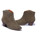 2016 Spring/Autumn Ankle Boots For Women Medium Heel 100% Genuine Nubuck Leather Women's Ankle Boot Fashion Short Martin Shoes