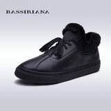 BASSIRIANA Winter Woman Shoes Casual Shoes Plush Lady's Trend Cotton-padded Shoes Thickening Warm Shoes Women