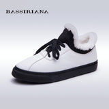 BASSIRIANA Winter Woman Shoes Casual Shoes Plush Lady's Trend Cotton-padded Shoes Thickening Warm Shoes Women