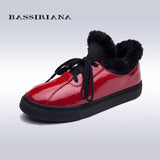 BASSIRIANA Winter Woman Shoes Casual Shoes Plush Lady's Trend Cotton-padded Shoes Thickening Warm Shoes Women