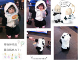 Free Shipping 2016 New Cute Animal Panda One Piece Long Sleeve Cotton Newborn Baby Romper Baby Costume Clothing Clothes
