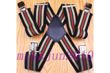 Men Suspender Elastic New Fashion 50mm Wide Mens Gentles Braces Plain Heavy Duty durable Suspender Elastic