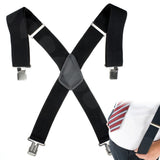 Men Suspender Elastic New Fashion 50mm Wide Mens Gentles Braces Plain Heavy Duty durable Suspender Elastic