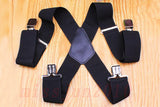 Men Suspender Elastic New Fashion 50mm Wide Mens Gentles Braces Plain Heavy Duty durable Suspender Elastic