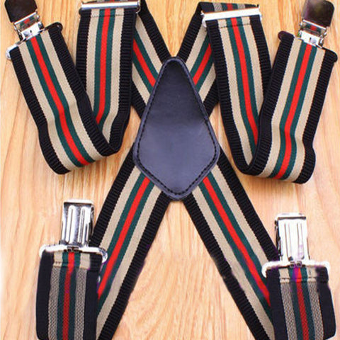 Men Suspender Elastic New Fashion 50mm Wide Mens Gentles Braces Plain Heavy Duty durable Suspender Elastic