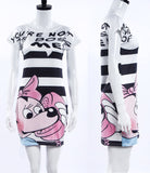 2016 Casual Party Night Club Dress Cartoon Army Minnie Mouse Military Camouflage Print Summer Bodycon Dress Robe Sexy Moulante