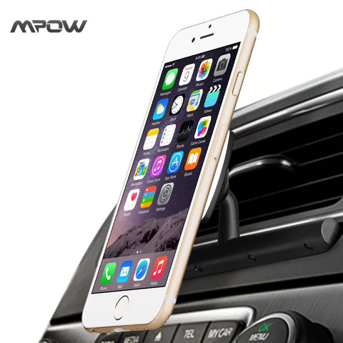 Mpow MCM9B Magnetic CD Slot Car Mount Holder 360 Degree Swivel Universal Black Cradle-less Car Phone Holder for iPhone Android