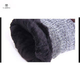 Stylish Mens Winter Gloves Guantes Black Coffee Khit Gloves For Male Luxury Leather Thermal Gloves Christmas