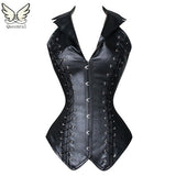 waist trainer corsets  Leather steampunk corselet gothic clothing waist trainer lingerie slimming party corsets and bustiers