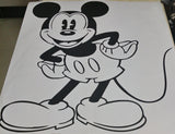 Black Wall Sticker Mickey Mouse Cartoon for Kids Room Decal Removable Vinyl Transfer Stencil Mural Home Nursery Decor