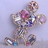Wedding Jewelery Kawaii Micky Mouse Cartoon Brooches Crystal Scarf Clips Hijab Pins Up Broches  Brand Designer Large Broaches