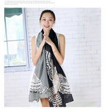 s 2016 Women Summer Scarf dLong Cape Scarves Shawl Owl Printed Scarf Big Size Lion and Angel pashmina Lonely patients girl Printed