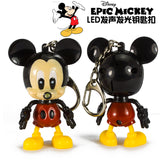 Hot Sale 2016 Mickey Mouse And Minnie Mouse Toys Figures toy key chain Action Figures LED toys Gift Men Women Souvenirs 2 choose