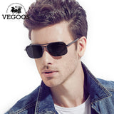 VEGOOS Brand Designer Polarized Sunglasses Men sun glasses whole retro aviation stainless frame oculos de sol masculino #3073