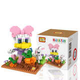 BIG SIZE Mickey Mouse New Minnie Donald Duck Daisy minifigures minecraft building Blocks Action Figure Model Kids Toys 0735