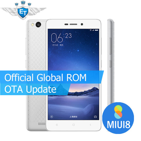 Osrigin al Xsiaomi Redmi 3 4G LTE Cell Phone Snapdragon 616 Octa Core 5.0" 1280x720 2GB RAM 16GB ROM 13.0MP 4100mAh Metal Body