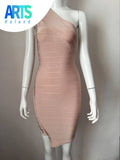 2016 Mulheres Sexy Vestido Sem Mangas Um ombro-Oco Out Cruz Preta Nu Bodycon vestido Da Atadura Da Celebridade Vestidos de Festa À Noite